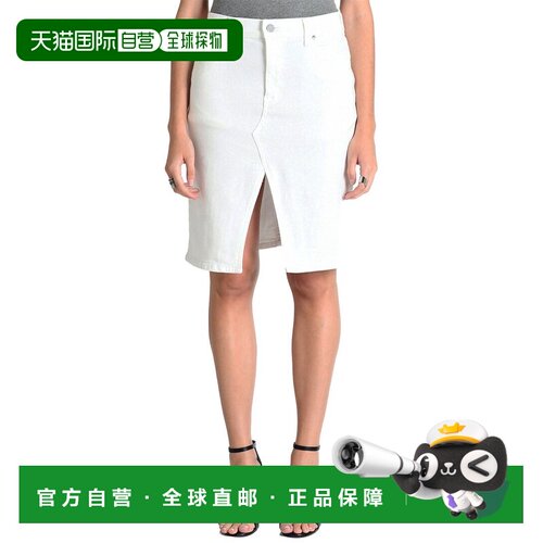 自营Fidelity Denim Regal White Skirt - blue 美国奥莱直发中裙