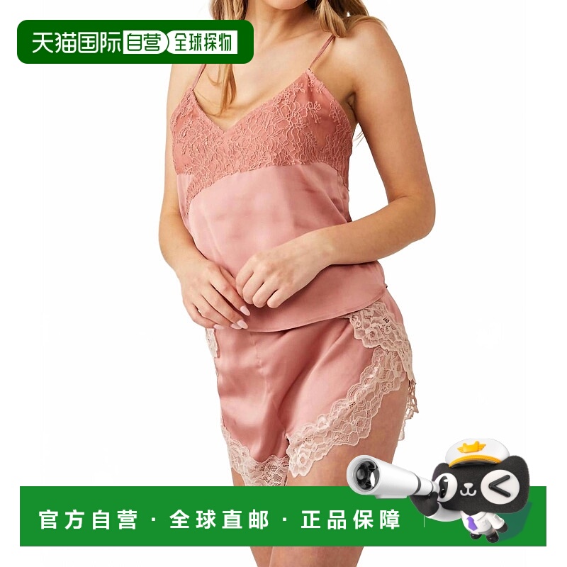 自营free people月光缎面卡米在烟玫瑰-烟玫瑰 美国奥莱直发吊带