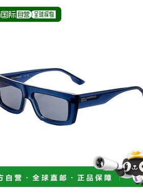 自营Karl Lagerfeld中性款56mm电动蓝色太阳镜KLJ6147S-432-电动