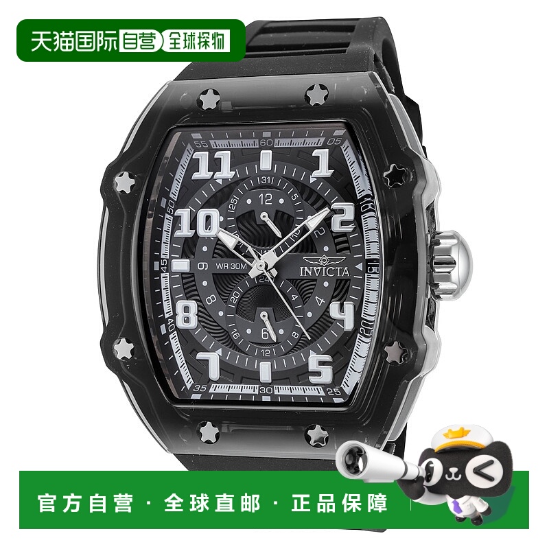 自营Invicta Men's Racing 48.5mm Black Quartz Watch - black