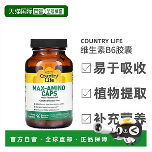 香港直发Country Life乡村生活维生素B6素食胶囊富含营养90粒