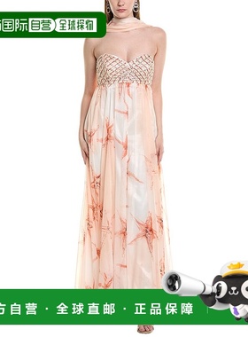 自营 issue new york纽约白色串珠长裙 美国奥莱直发连衣裙背带裙