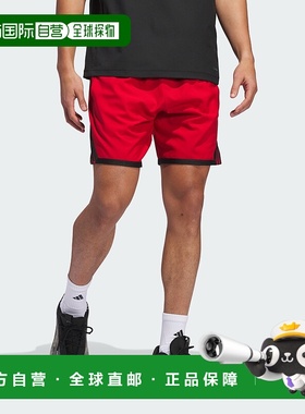 自营 adidas Crazy Lite男式短裤-球队力量红2/黑色 美国奥莱直发