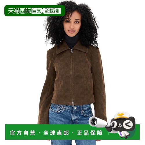 自营Free People Women's River Vegan Leather Jacket, Double E