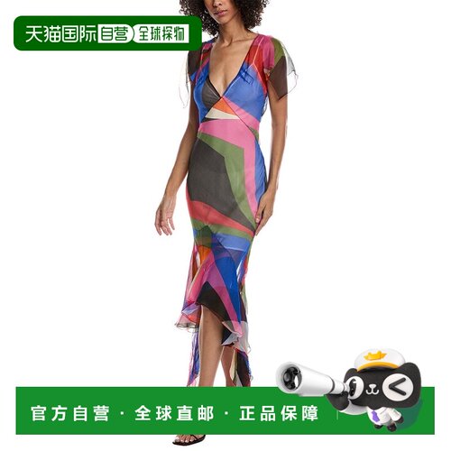 自营Pucci Silk Midi Dress - BLACK 连衣裙包臀裙美国直发奥莱