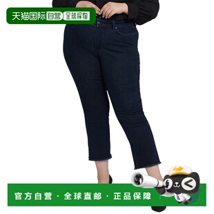 蓝色 Plus玛丽莲午夜瀑布脚踝裁剪牛仔裤 美国奥莱直发 NYDJ 自营