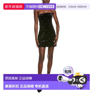 自营Endless Rose Velvet Rhinestone Mini Dress - black 美国奥