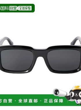 自营 off-white米白色海斯方形太阳镜-黑-深灰色 美国奥莱直发