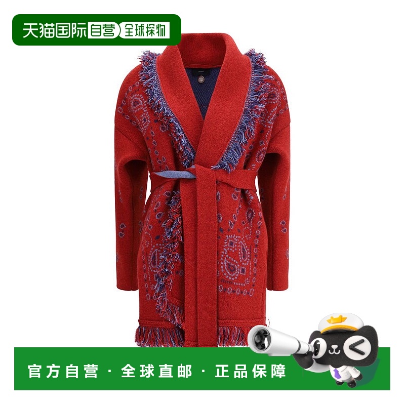 自营Alanui Bandana提花女式开衫-波尔多 美国奥莱直发