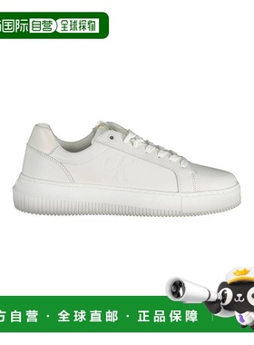 自营calvin klein凯文克莱皮革女式运动鞋-白色 美国奥莱直发