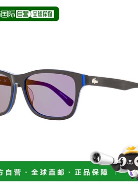 自营 Lacoste 中性矩形太阳镜 L683S 006 黑色/蓝色 55mm - 006