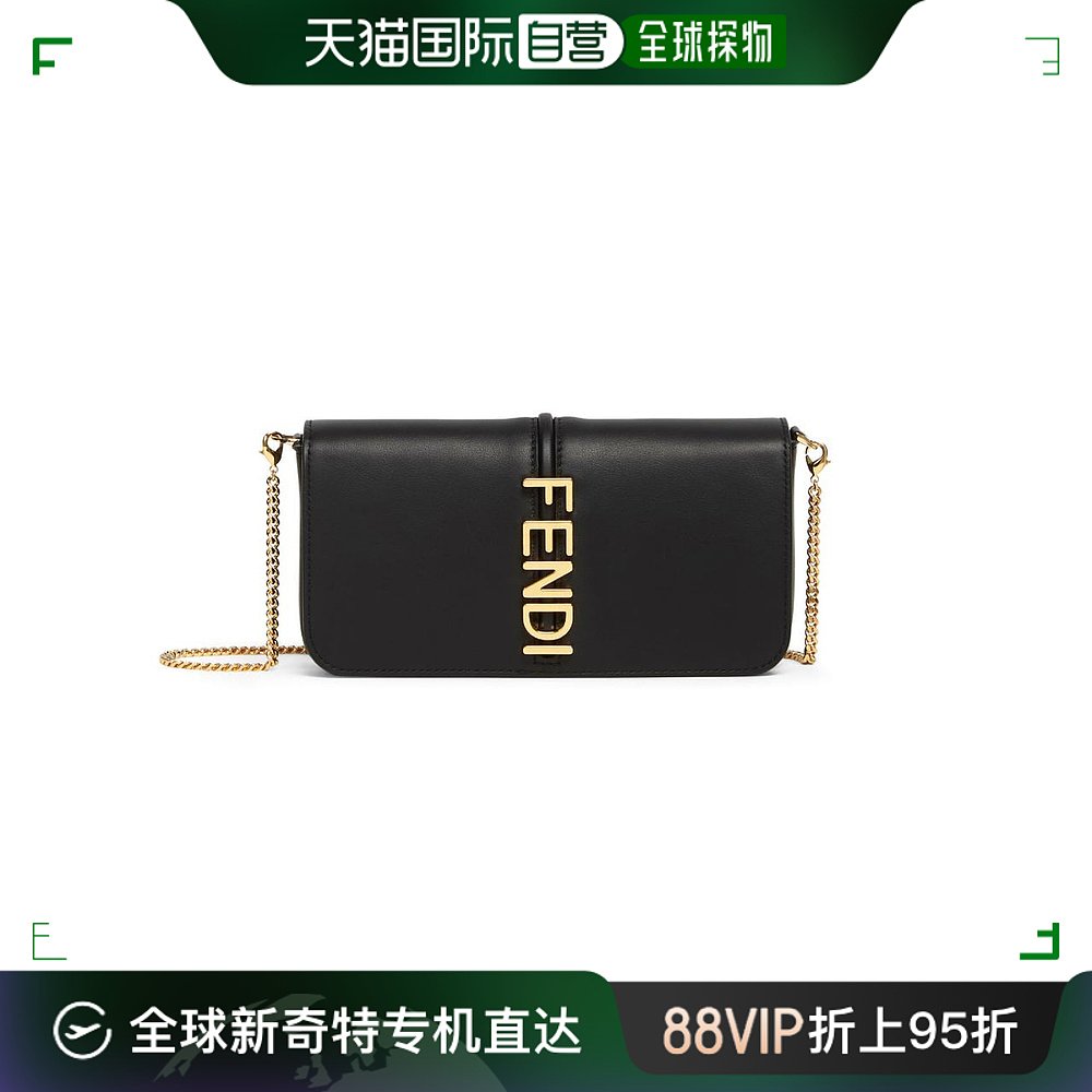 【美国直邮】fendi 女士 钱包链条牛皮