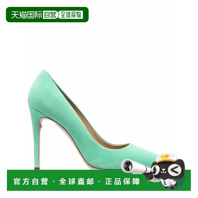 自营salvatore ferragamo菲拉格慕Ilary X5 105Mm绒面泵-绿色 美