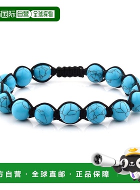 自营 Crucible 洛杉矶绿松石天然石抛光珠可调节手链 - 蓝色 美国