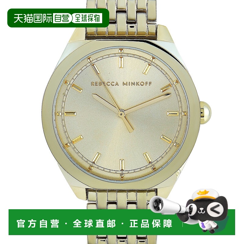 自营 Rebecca Minkoff Amari 金色手表 2200326 美国奥莱直发