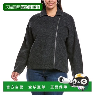 炭灰色 Plus羊毛摩托车夹克 美国奥莱直发 FISHER 自营EILEEN