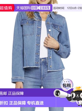 自营Women's Nydj MBDL8720 Jacket Lakefront Denim Frayed Hem