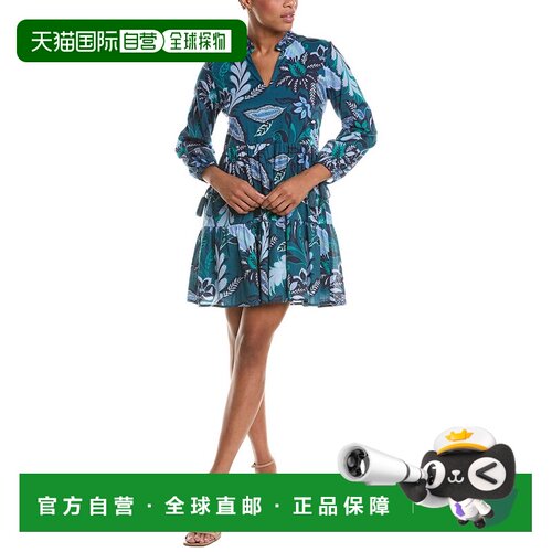 自营Jude Connally Monaco分层连衣裙-蓝色 美国奥莱直发