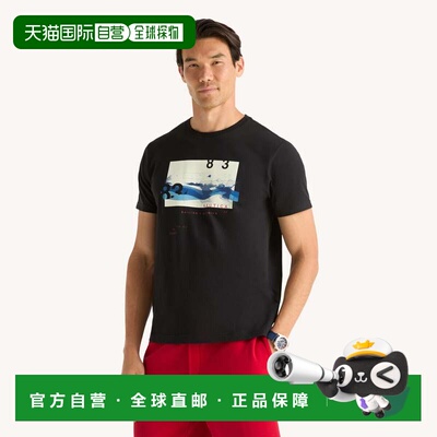 自营Nautica Mens Sailing Division Graphic T-Shirt - true bla
