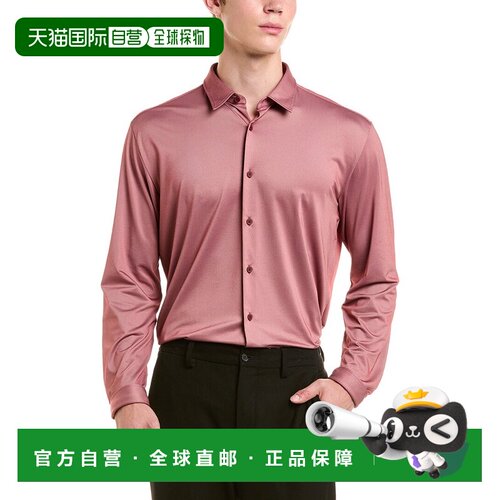 自营Hugo Boss Roan修身衬衫-红色 美国奥莱直发