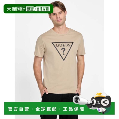自营guess生态Kris标志T恤-天然锡耶纳 美国奥莱直发