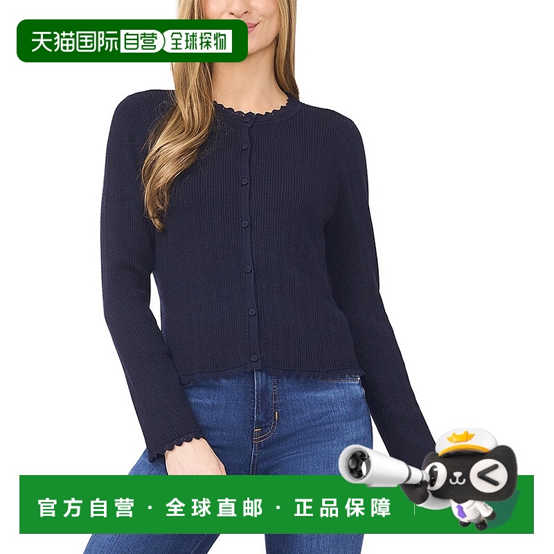 自营CeCe修身开衫-蓝色 美国奥莱直发