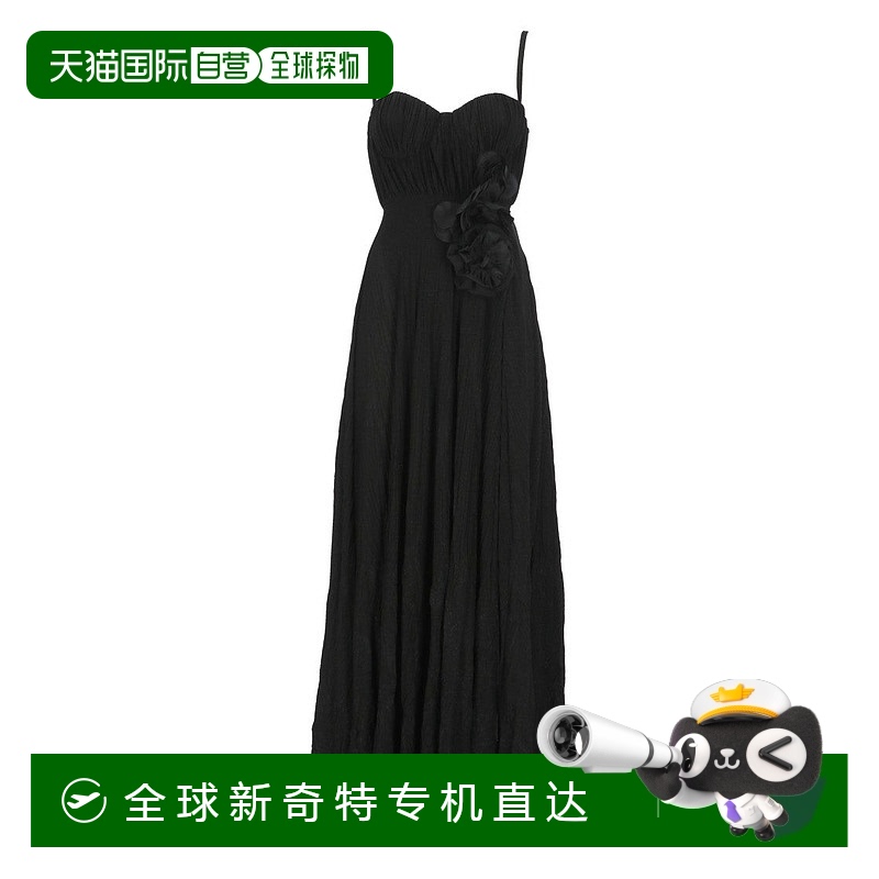 自营elisabetta franchi黑色地毯Lurex连衣裙-黑色 【美国奥莱】