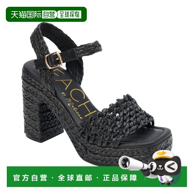 自营Matisse Riveria Raffia Sandal - black 美国奥莱直发凉鞋