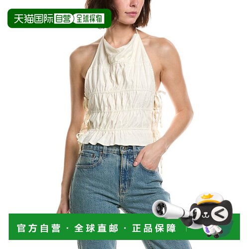 自营NIA Alix亚麻混纺上衣-象牙色 美国奥莱直发