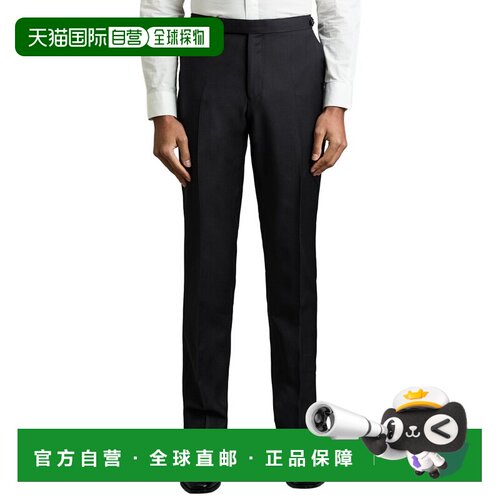 自营Reiss Oscar平纹羊毛混纺混合裤-海军蓝 美国奥莱直发