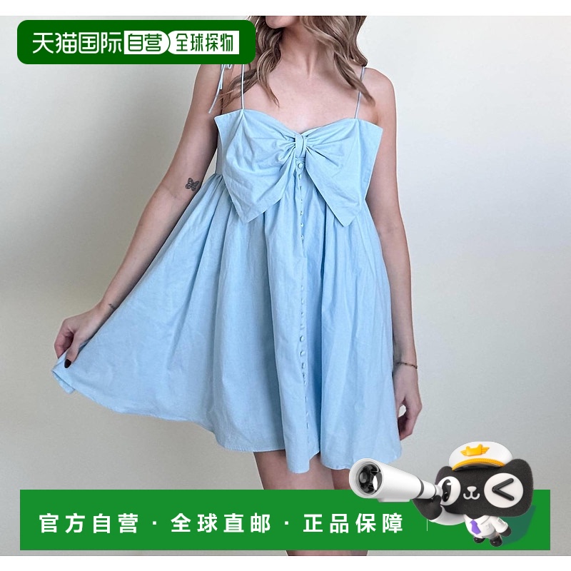 自营 storia宝蓝蝴蝶结连衣裙-宝蓝 美国奥莱直发