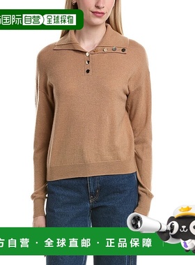 自营Bruno Magli Half Button Placket Wool & Cashmere-Blend Pu