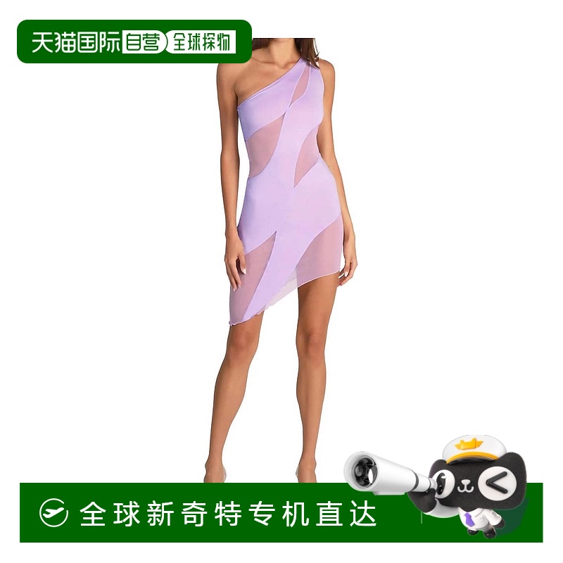 自营 one world薰衣草色曲线迷你连衣裙 【美国奥莱】直发