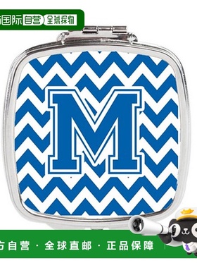 自营 Carolines Treasures CJ1056-MSCM 字母 M 雪佛龙蓝白正品