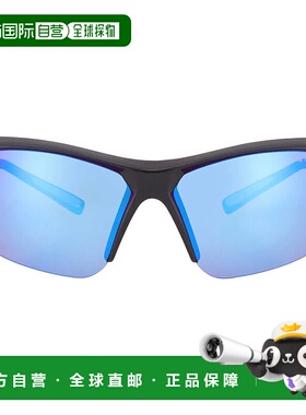 自营Nike Blue Mirror Wrap Men's Sunglasses NIKE SKYLON ACE M