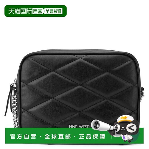 自营Nine West Issy相机包女士黑色绗缝可调节肩带GBO3094-黑色