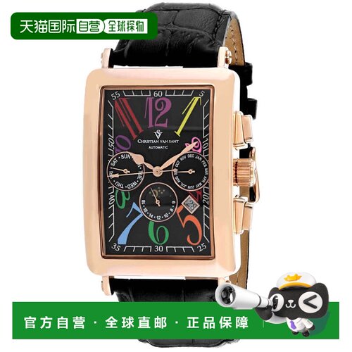 自营Christian Van Sant Men's Black dial Watch - black 美国奥