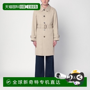 男士 1h可退 巴宝莉 香港直邮潮奢 浅褐色棉质连腰带风 Burberry
