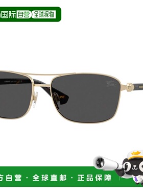 自营Burberry男士60mm太阳眼镜BE3163-110987-60-浅金色 美国奥莱