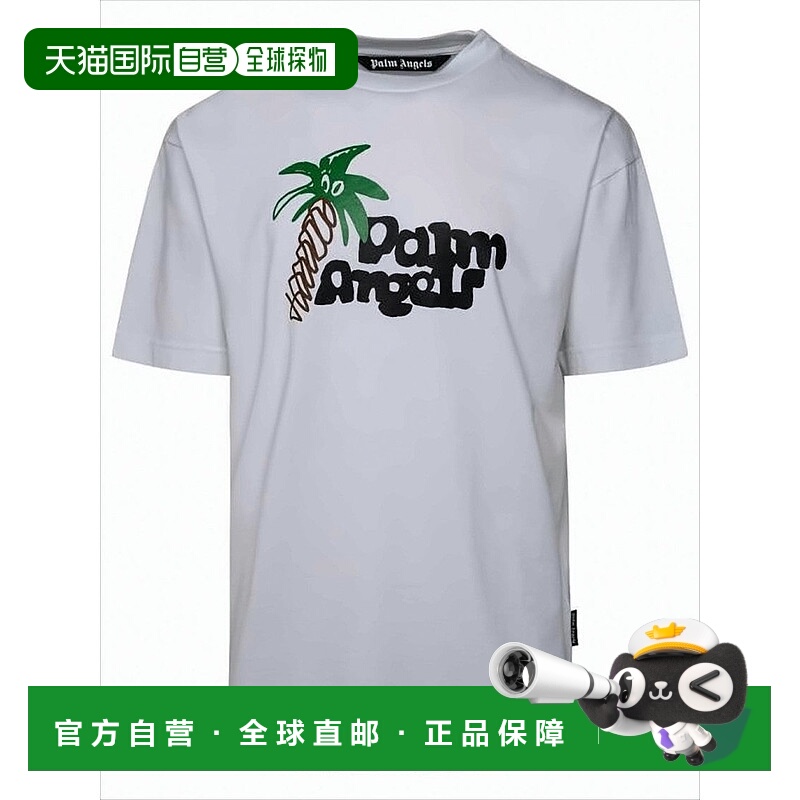 自营palm angelsShort-Sleeved Cotton T-Shirt With Playful Gra