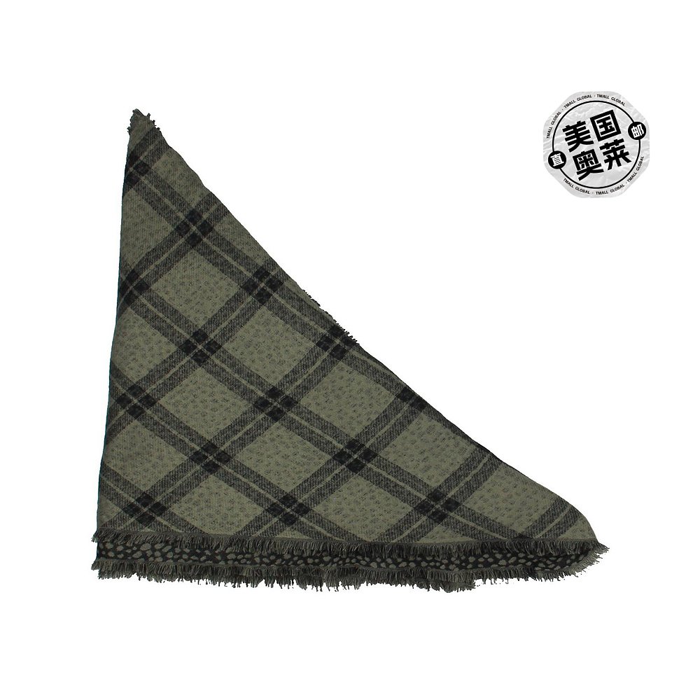 sole societyWomens Plaid Fringe Shawl/Wrap - green 【美国奥