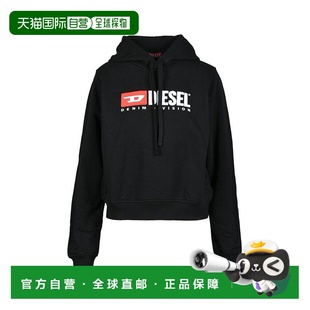 自营Diesel Cotton Women's Hoodie - Black 卫衣美国奥莱直发