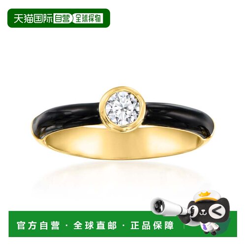 自营Ross-Simons Bezel-Set Lab-Grown Diamond Ring With Black
