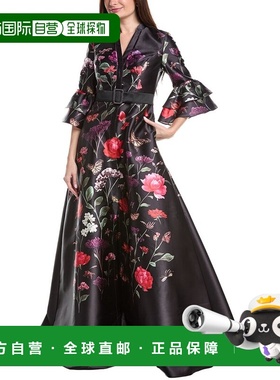 自营Rene Ruiz Floral Maxi Dress - black 美国奥莱直发