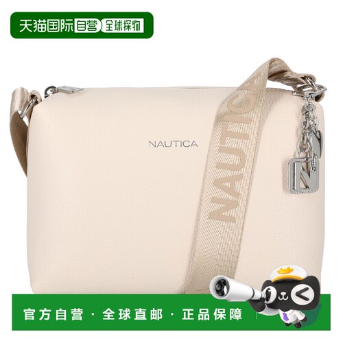 自营Nautica Womens Charm Crossbody Bag - black iron wash 美