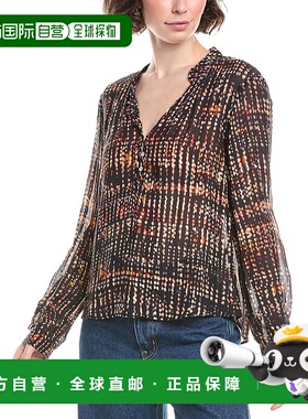 自营 Bella Dahl半格子衬衫-黑色 美国奥莱直发