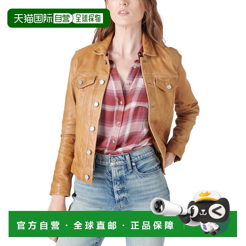 1h可退 【美国直邮】Lucky Brand|皮革卡车司机夹克