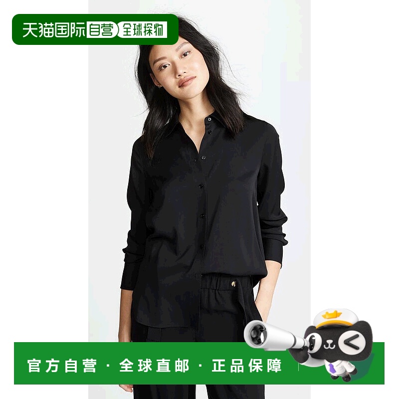 【美国直邮】Vince|Vince 修身款女式衬衫长袖女装高高档正品舒适