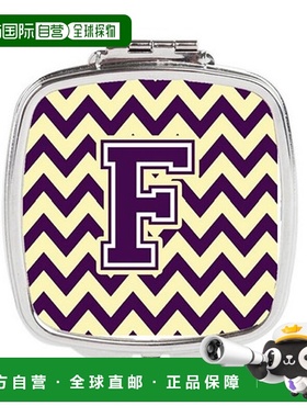 自营 Carolines Treasures CJ1058-FSCM 字母 F 雪佛龙紫色正品