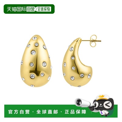 自营adornia14k 镀金透明水晶泪珠耳环 - 金色 美国奥莱直发耳夹